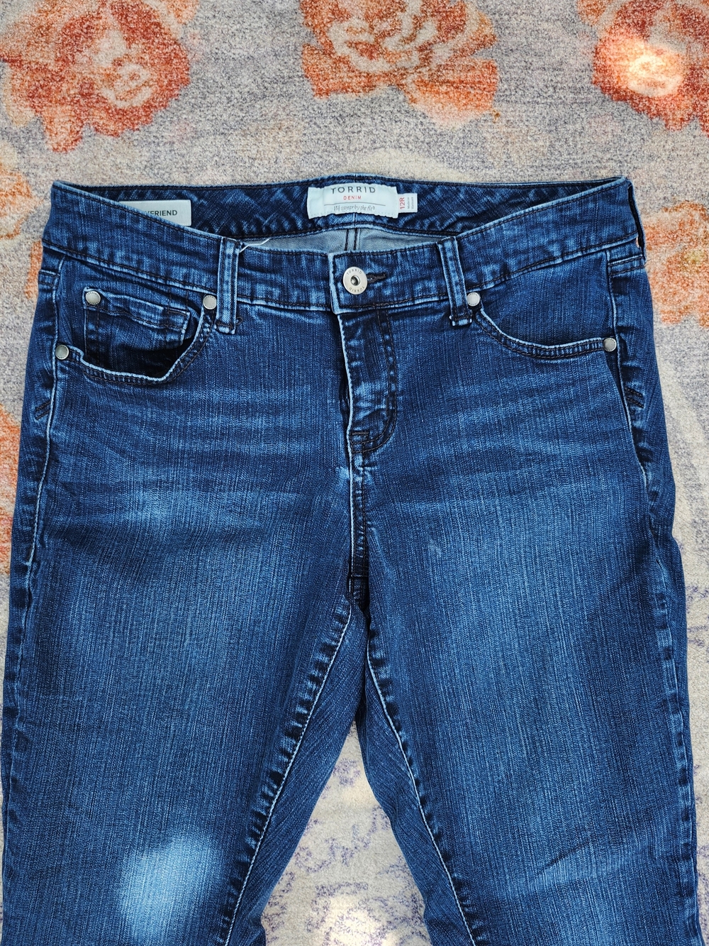 Torrid 12R 34/30.5 Boyfriend Dark Blue Jeans